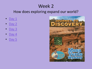 Journey to Discovery Week 2