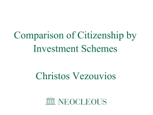 "Comparison of Citizenship" by Investment Schemes by Christos