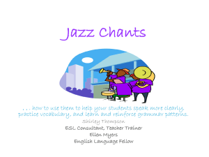 Using Jazz Chants in the Classroom