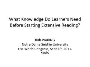 What Knowledge Do Learners Need Before Starting