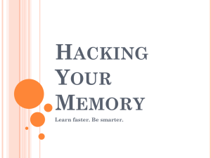 Hacking Your Memory - The Skillful Brain