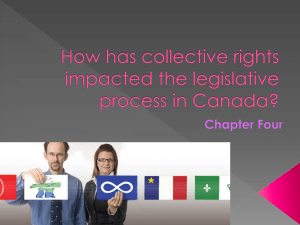 How has collective rights impacted the legislative process in Canada?