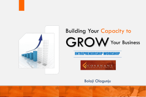 Building Your Capacity to GROW your Business