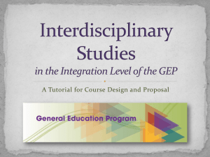 Interdisciplinary Studies in the Integration Level of the GEP