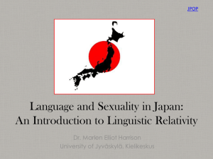 Language and Sexuality in Japan - Discovering Voices, Discovering