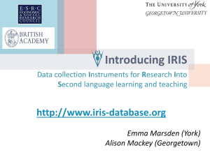 IRIS: a new online resource for doing research into second