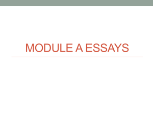 Module A Essays