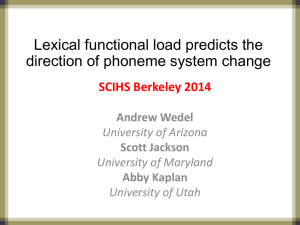 Lexical functional load predicts the direction of