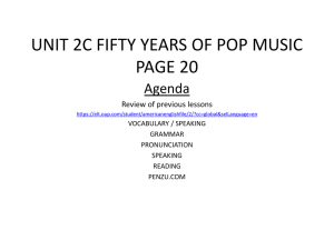 UNIT 2C FIFTY YEARS OF POP MUSIC PAGE 20