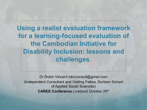 Using a realist evaluation framework for a learning