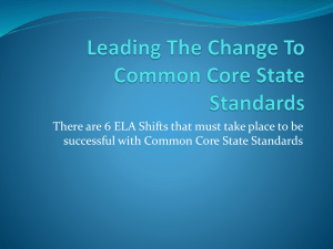 Leading The Change To Common Core State Standards