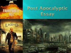 Post Apocalyptic Essay Prompt