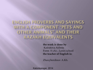 English proverbs and sayings with a component