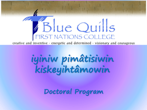 Blue-Quills - American Indigenous Research Association