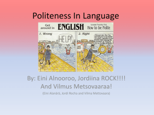 Politeness In Language