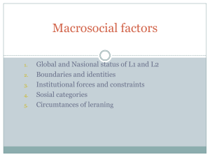 Macrosocial factors