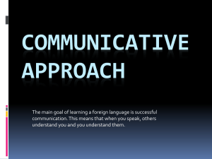 Communicative Approach Power Point