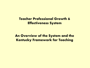 Overview of the TPGES System and the Kentucky Framework for