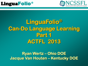 Can-Do Language Learning - National Council of State Supervisors
