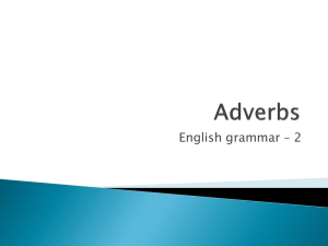 Adverbs(1) - Service @ School