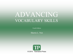 Advanced Vocabulary ch 2