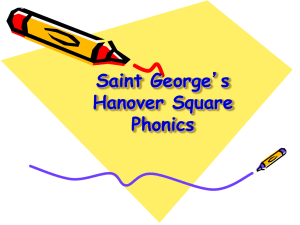 How we teach systematic synthetic phonics at St George`s School