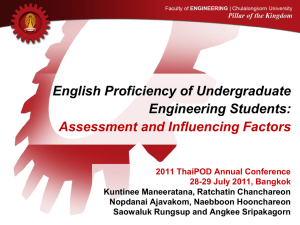 English Proficiency of Undergraduate Engineering Students