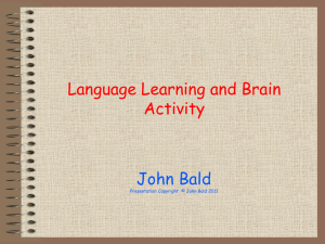 Language Learning and Brain Activity. TDA Oct11.
