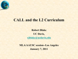 CALL and the L2 Curriculum