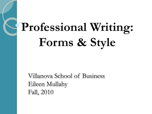 Professional Writing Slides