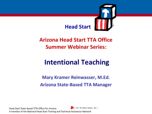 Intentional Teaching (2 parts) - Arizona Head Start Association