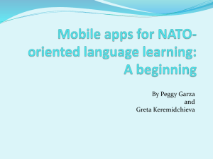 Mobile apps for NATO-oriented language learning: A beginning