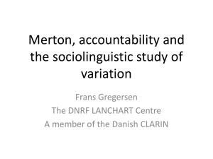 Merton, accountability and the sociolinguistic study of