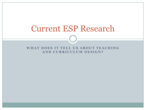 Current ESP Research