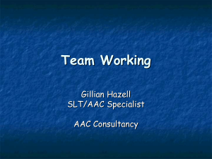 Team working AAC SIG 16.05.13