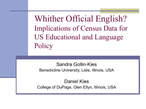 Whither Official English? Implications of Census Data