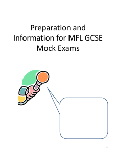Mock exams Preparation Booklet for GCSE 2012-13