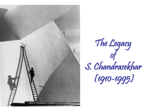The Legacy of S. Chandrasekhar