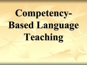 Chapter 13: Competency-Based Language Teaching Pages 141-148