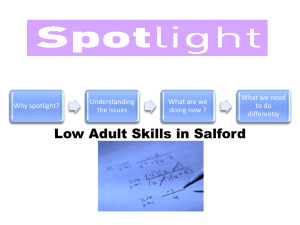 Low adult skills - Partners IN Salford