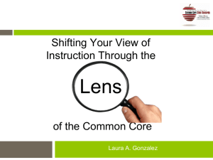 Shifting Your View of Instruction through the Lens of the Common Core