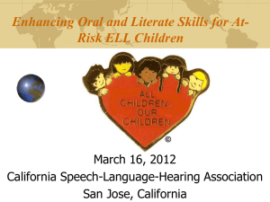 Language disorders in children - California State University