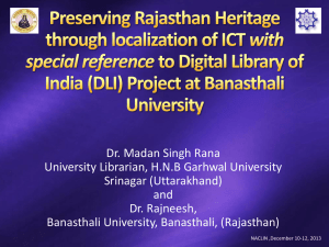 Project at Banasthali University