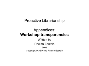 3 Proactive librarian transparencies