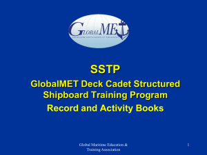 Deck Cadet Structured Shipboard Training Programme