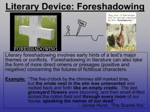 Literary Device: Foreshadowing