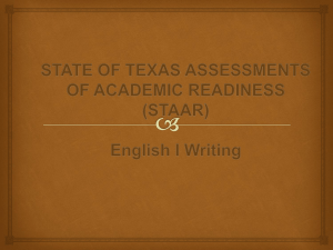 English 1 Writing STAAR