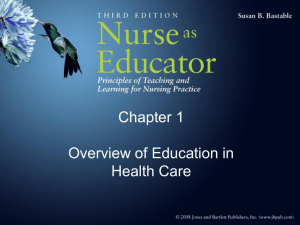 Chapter 1 Overview of Education in Health Care