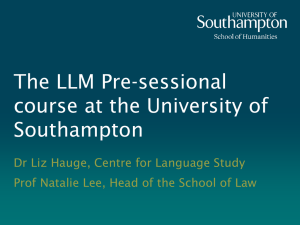 Presentation - LLAS Centre for Languages, Linguistics and Area
