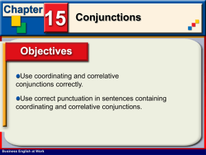 Conjunctions PowerPoint